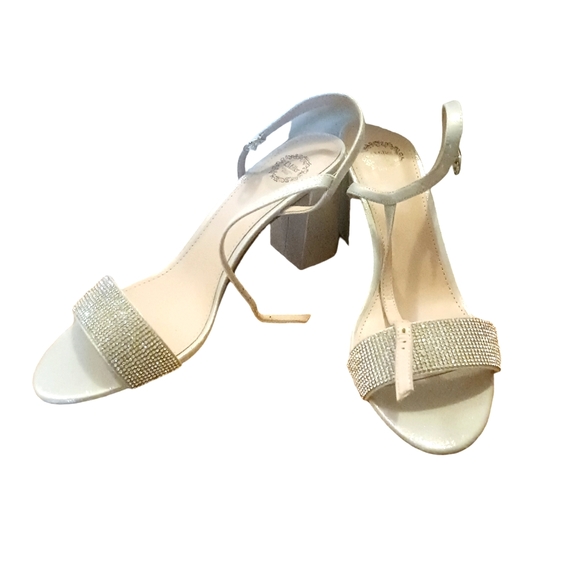 NEW I.Miller Silver Rhinestone Sandals Size 10 - Picture 2 of 8